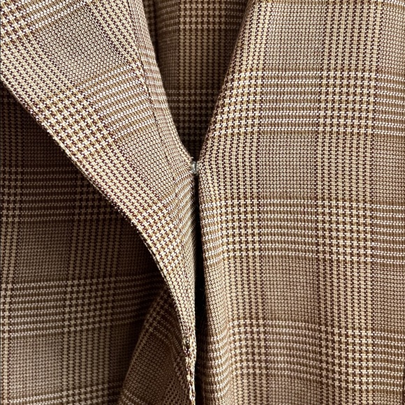 Thierry Mugler Brown/Tan Sculptural Glenplaid Vintage 80’s Dress Size 40 - Picture 10 of 15